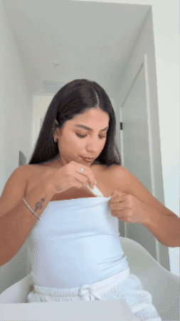 Applying GlammGrip adhesive to skin